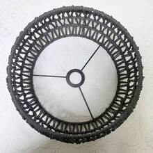 Handmade Woven Black Lamp Shade - Party Art Decor, Suitable For Home Decor, Family, Home, Restaurant, Cafe - Creative Wabi-Sabi Style Lighting Fixture (Excluding Lamp, Wires, Accessories) - Black - View 8