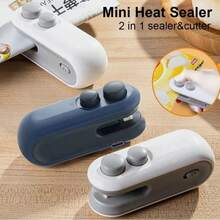 Mini SnacksBag Sealer, Rechargeable 2 In 1 Bag Heat Sealer With Cutter For Chip, Plastic Bag Re-Sealer Keep Food Fresh, Small Sealing Machine With A Cutter Blade, Heat Vacuum Sealer, USB Rechargeable Sealer, Food Storage Sealer - 1pcs - 查看 2