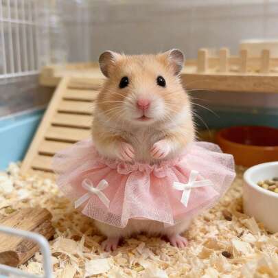 1件兔子连衣裙 | 涤纶裙，适合猫、狗、龙猫、豚鼠 | 派对拍照的理想之选