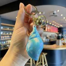 1pc Electroplated Colorful Acrylic Conch Keychain Pendant, Exquisite And Cute Colorful Plated Girl's Bag Car Pendant, Exquisite Small Gift For Friends - Multicolor - View 10