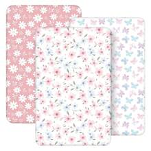 Baby Bedside Bassinet Sheets Fitted, Super Soft Microfiber 33"X20"Compatible With Baby Delight Dream On Me & Most Rectangle Bedside Sleeper Bassinet Mattresses