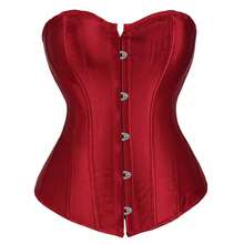 Jutrisujo Corset Top Women Lace Push Up Plus Size Gothic Bustier Princess Renaissance Vintage Halloween - 808-Rượu vang - Xem 8