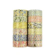 12卷/盒复古箔纸蝴蝶花卉图案和纸胶带，易撕不伤纸，创意蝴蝶植物花卉设计贴纸，适用于剪贴簿和日记信封装饰，送朋友的礼物