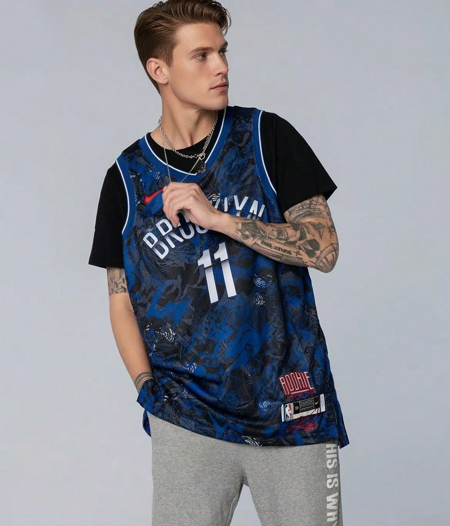 Nike Basketball Jersey, Sporty Loose Fit, Sleeveless Basketball Vest, Men's, Blue