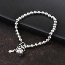 Nuevo tobillera versión coreana de moda con cuentas que harán sonar campanas, tobillera personalizada con cuentas redondas como regalo para la novia - Tobillera con cuentas en forma de campana - Ver 2