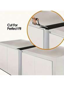 1 Silicone Seal Strip Kitchen Gap Cover - Heat Resistant, Waterproof, Stain Resistant - Perfectly Seals Spaces, Keeps Countertops Clean - 白色*2 - 查看 9