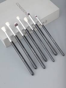 RANCAI 7pcs Eye Makeup Brush Set, Professional Eye Makeup Brush Kit, Made Of Synthetic Hair, Suitable For Eyebrows, Eyelashes, Eyeliner, Includes Spiral Brush And Blending Brush. - Multicolor - View 12