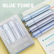 12-Color Soft Pastel Highlighter Pen Set, Large Capacity, Multi-Color Options, Student Stationery, Fluorescent Marker, Non-Bleed, Slanted Tip Design For Bible, Planner, Drawing, Office Coloring - Highlighter - View 8