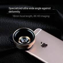 适用于智能手机单反相机的 0.45 倍超广角微距镜头，特效手机镜头 - 廣角+微距 - 查看 2