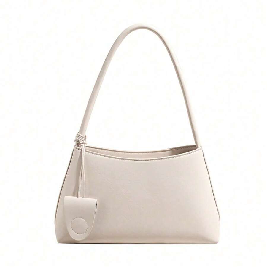 [Oferta exclusiva]Bolso cruzado de mujer vintage de cuero mate personalizado pequeño hombro bandolera bolso de mano nuevo otoño temprano elegante y simple - Blanco - Ver 1