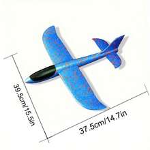 1/2 片手工抛掷泡沫飞机，可做环形飞行和直线飞行，EVA 泡沫特技飞行模型，适用于便携式户外/火箭飞机