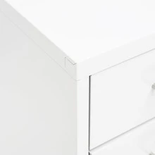vidaXL Mobile Classeur Bianco 28x41x109 cm Metallo - Bianco - Visualizzare 8