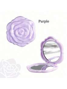 情人节礼物、成人派对礼物、玫瑰图案便携化妆镜、成人礼品卡、附赠欧根纱袋的感谢礼品、甜美15岁女王生日派对礼物 - 彩色 - 查看 8