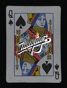 Tendencia5 Cartas (tamaño Estándar) De Papel Flash 'premium' (frente)Calidad premium - Reyna Espadas - Ver 2