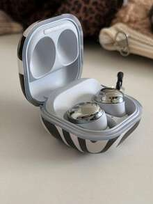 Asymmetrical Striped Protective Case For Huawei FreeClip2, Buds3 Pro/2, Freebuds7i, Anti-Drop Soft Shell For Buds4/4e/SE2, Buds4i/5i/Pro3 - Black and White - View 12