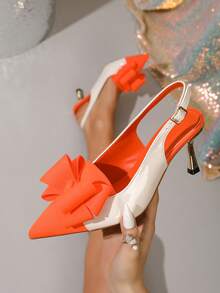 新款女士高跟中跟尖头时尚百搭浅口鞋