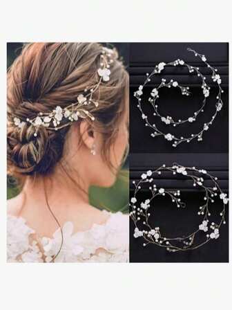 1 pieza Diadema de vidrio elegante, accesorio para el cabello de novia y boda, adecuado para todas las estaciones