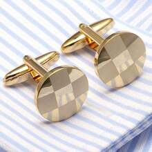 KESYOO 2 Piezas Gemelos Para Hombre Gemelos Geniales Vintage Redondos Camisa Dorada Botones De Puño Camisas Manga Uñas Camisa De Acero Inoxidable Uñas Hombre,38073209 - A - Ver 2