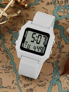New Fashionable Multifunctional Square Electronic Watch, Sports Watch, Life Alarm Clock, Digital Display Watch, Wristband - one-size - View 2
