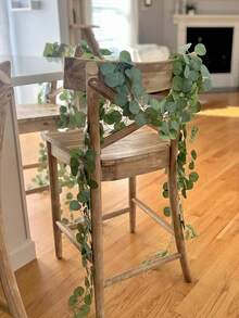 12pcs Eucalyptus Wreath, Artificial Green Plant Wreath, Fake Eucalyptus Leaf Garland, Suitable For Bedroom Wall Decor, Wedding Party Room Decoration, Can Be Used For Bedroom, Wall Decor, Birthday, Wedding, Wreath Decoration, Valentine's Day, Graduation Gift And Other Occasions. - Multicolor - View 10