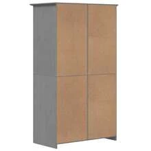 vidaXL BODO Kleiderschrank, grau, 99 x 53,5 x 173 cm, Kiefernholz - Grau - Übersicht 6