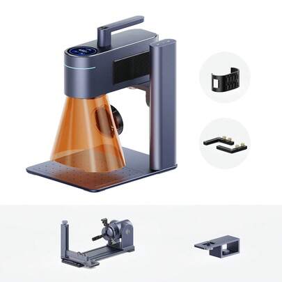 áquina de Grabado Láser Laserpecker LP4 8K de Alta Velocidad con Luz Dual Portátil para Metal, Madera, Plástico, Grabador Láser