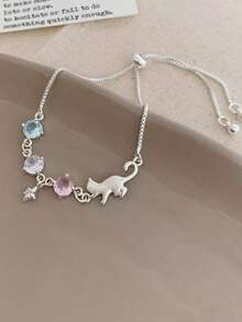 سوار قطة نجمي من الزركونيا فاخر وخفيف الوزن، عصري وشامل، يشع جودة عالية المستوى - قطه صغيرة - مشاهدة 3