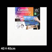 opeth 1个280克棉质帆布3D木质方形画框，适用于油画、丙烯画，白色画框，白色木质棉质帆布画框，密度板圆形画框 - 白色 - 查看 14