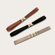 1 pièce Ceinture fine minimaliste et chic avec boucle en métal, polyvalente pour les robes, les chemises et les tenues de ville - ceinture - Voir 5