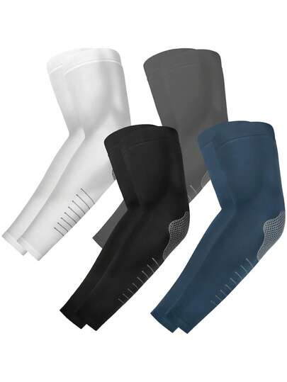 1 To 4 Pairs - New High Elastic Arm Sleeves, Unisex UV Protection Arm Sleeves, Breathable Arm Sleeves, Sports Compression Arm Sleeves, Can Cover The Entire Arm, Suitable For Golf, Cycling, Outdoor Activities And Daily Use