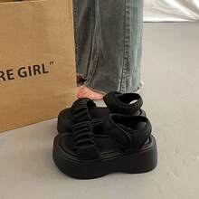 Women Platforms & Wedge Sandals - Black - View 5