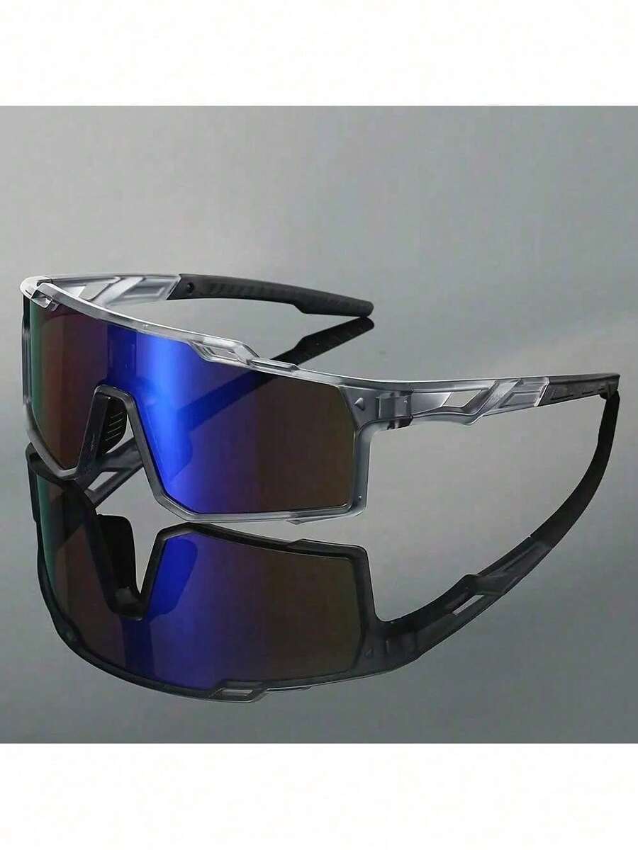 1pc Men's Frame Multi-Color Simple Fashion Glasses And Usage CHC2 - Black Frame, Black Membrane - View 1