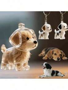 1 Cute Dog Hair Storage Bottle, Acrylic Transparent Cartoon Pet Hair Keepsake Box, Cute Dog Hair Ball Capsule - Trong suốt-1 chiếc - Xem 10