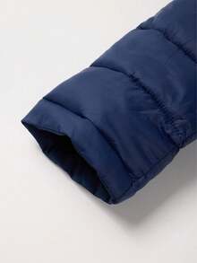 Áo khoác nữ cỡ lớn có mũ - Áo khoác công sở hai mặt có túi, phù hợp cho mùa thu/đông. - Màu xanh lam - Xem 8