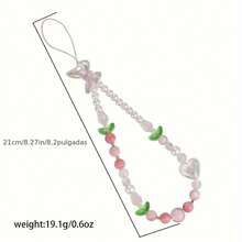 Tulip Flower Beaded Phone Chain Girl Phone Case Anti Drop Hanger - Nhiều màu - Xem 2