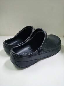 Unisex Waterproof, Oil-Resistant, Anti-Slip Slip-On Clogs With Adjustable Strap, Comfortable Lightweight House Slippers, Chef Shoes, Medical Work Shoes, Garden Shoes, Work Clogs - Black - View 6