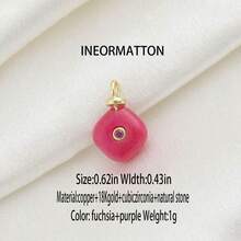 Mặt dây chuyền đá tự nhiên, thích hợp để gia đình và bạn bè đeo, thời trang và quyến rũ, cũng có thể dùng để làm vòng tay, dây chuyền, bông tai và các loại trang sức khác. - Nhiều màu - Xem 21