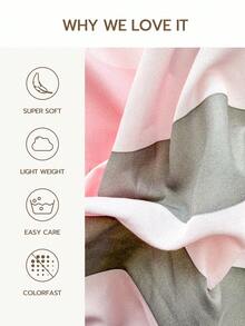 1件情人节爱心条纹蝴蝶结床裙，35厘米深口袋，粉色爱心条纹印花，100%轻盈涤纶床裙，浪漫爱心主题透气床上用品，卧室情人节装饰床裙，成人及少女适用 - 彩色 - 查看 2