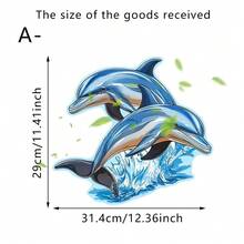 1/2pcs Cartoon Dolphin Luminous Stickers, With Realistic Dolphin Design, Self-Adhesive PVC, Suitable For Bedroom, Room, Easy To Stick And Remove, Bathroom Decor, Fun Design, Glow-In-The-Dark Stickers
