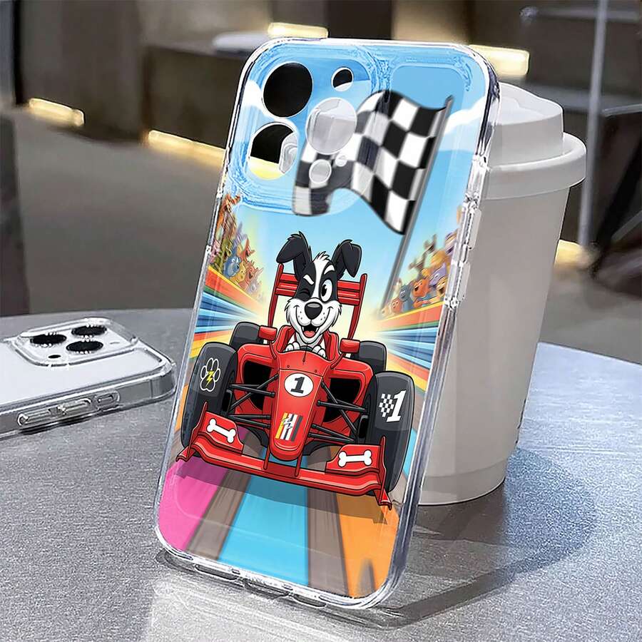 Coche de carreras de perros, número uno en la lista de ganadores. Esta elegante funda es compatible con los modelos  16, 15, 14 Pro Max, 13, 12, 11, XR y XS Plus. Fabricada en silicona TPU, ofrece protección contra golpes y caídas, además de una sensación superior. Es un regalo ideal para familiares, amigos y seres queridos, y una opción perfecta para Navidad.fundas para ,accesorios para celular,fundas para celular,funda  13,fundas ,fundas para  13,funda  16,funda  17 pro max, 17 pro max,funda  15,funda  17,funda ,fundas para  16,fundas  15,funda  14,fundas  17 pro max,protector para ,fundas  11,fundas  12,funda  17 pro,fundas  13,,case  17 pro max,fundas para  11,fundas para  12 - transparente - Ver 1