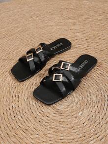 Women Slides - Black - View 9