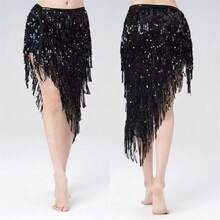 Váy múa bụng tam giác đính sequin, khăn quấn hông dài tua rua, trang phục lễ hội, váy múa Latin cho nữ với khăn quấn hông tua rua đính sequin. Phong cách Bohemian, thích hợp cho lễ hội hóa trang, tiệc tùng, hộp đêm, đi biển, trang phục độc đáo. - Nhiều màu - Xem 4
