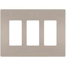 Legrand Radiant RWP263NICC6 - Placas de pared sin tornillos, 3 bandas, cubierta GFCI, ní (1 unidad)(3 Gang Nickel) - Multicolor - Ver 1