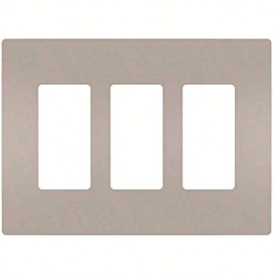 Legrand Radiant RWP263NICC6 - Placas de pared sin tornillos, 3 bandas, cubierta GFCI, ní (1 unidad)(3 Gang Nickel) - Multicolor - Ver 1