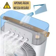 Mini Portable Fan With Humidifier, USB Rechargeable, Small, Powerful And Silent – For Tabletop Use - 彩色 - 查看 3