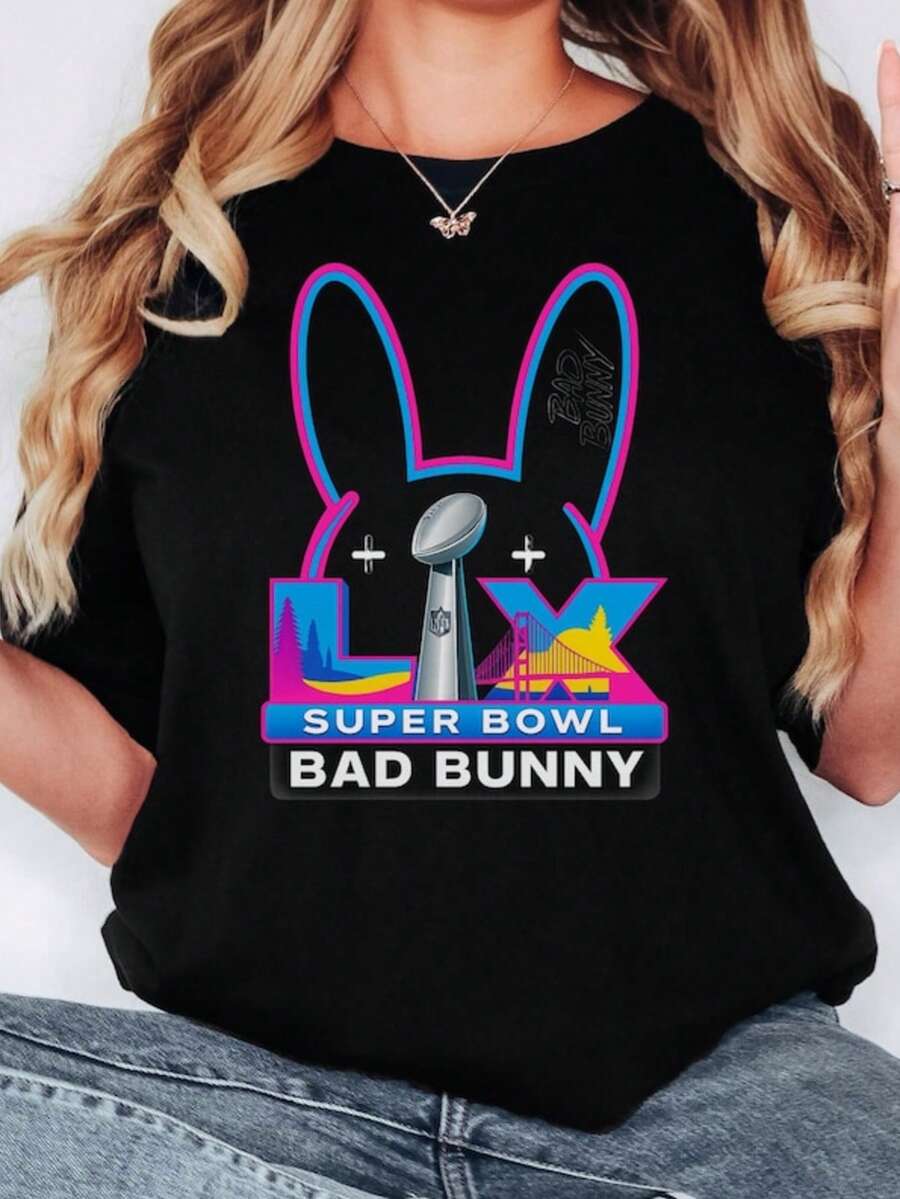 Benito Bunny Bowl , Benito Bunny LX Bowl Shirt, Here For The Benito Bowl  Tee , Puerto Ri - màu đen - Xem 1