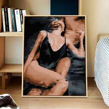 成人及初学者数字油画套装 - 16x20英寸，无框，DIY简易丙烯颜料套装，家居装饰艺术品，生日、父亲节、圣诞节、母亲节和情人节的完美礼物 - 明亮 - 查看 4