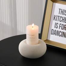 1pc White Candle Holder Set - Creative Minimalist Home Decor, Suitable For Dining Table And Desk, Perfect For Christmas And New Year Decoration - Multicolor - View 6