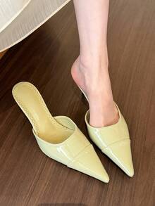 hanxiangyuzu Women's Pointed Toe High Heel Sandals, Fashionable And Elegant For Party, Office, Wedding Occasions - Black - View 5