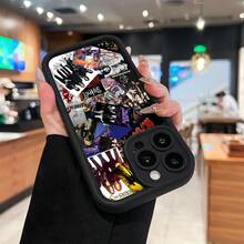 Collage de portadas de álbumes de bandas de rock y metal. Esta elegante funda es compatible con iPhone 17, 16, 15, 14 Pro Max, 13, 12, 11, XR y XS Plus. Fabricada en silicona TPU, ofrece protección contra golpes y caídas, además de una sensación superior. Es un regalo ideal para familiares, amigos y seres queridos, y una opción perfecta para Año Nuevo. - Negro - Ver 2